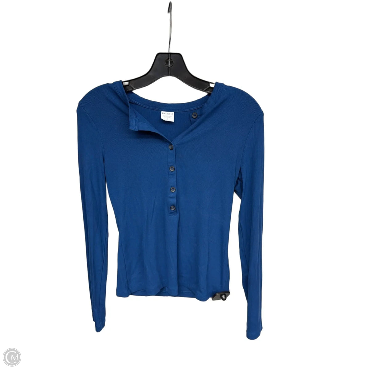 Top Long Sleeve By Athleta In Blue, Size: S