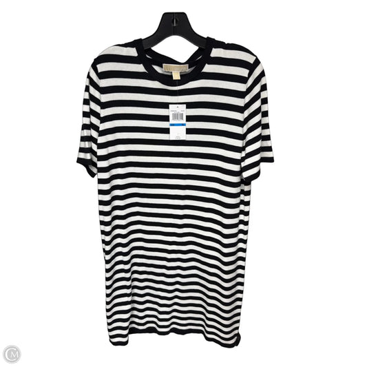 Dress Casual Midi By Michael By Michael Kors In Black & White, Size: Xl
