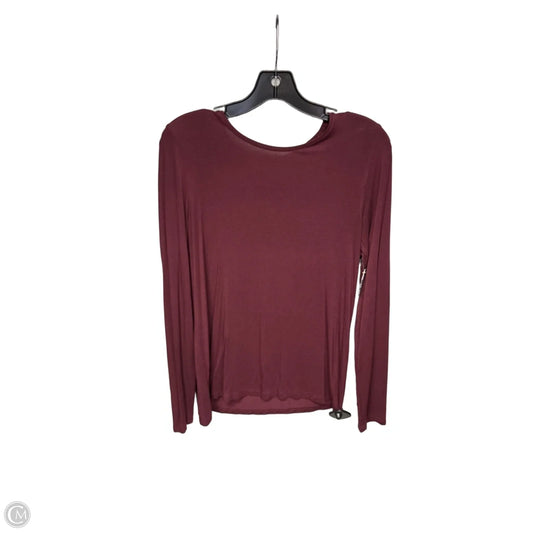 Top Long Sleeve Basic By Nine West Apparel In Maroon, Size: M