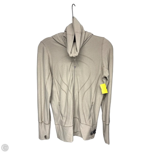 Athletic Jacket By Lululemon In Taupe, Size: 4