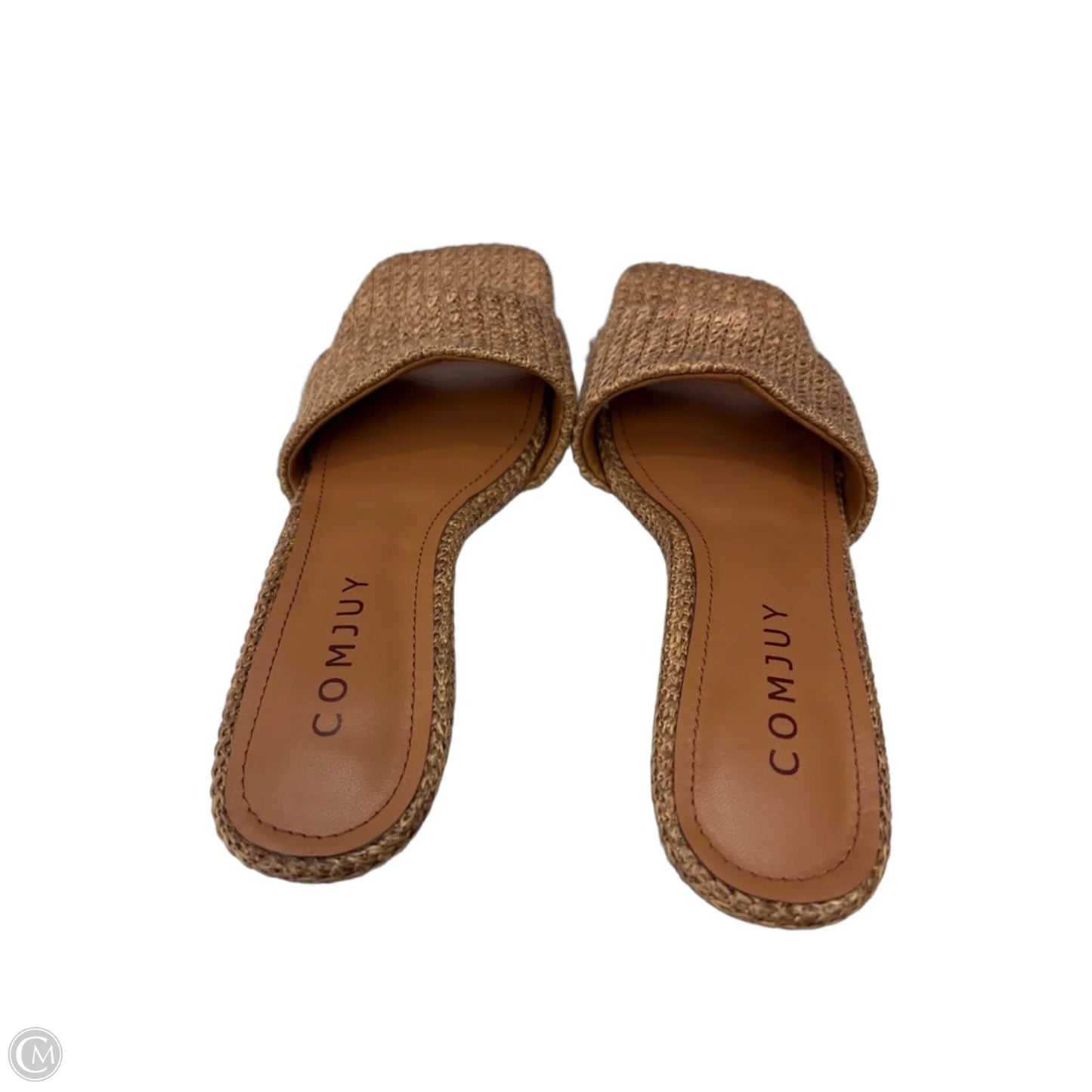 Sandals Heels Block By Clothes Mentor In Brown, Size: 7.5