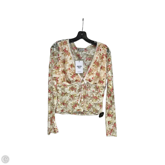 Top Long Sleeve By Princess Polly In Floral Print, Size: 12