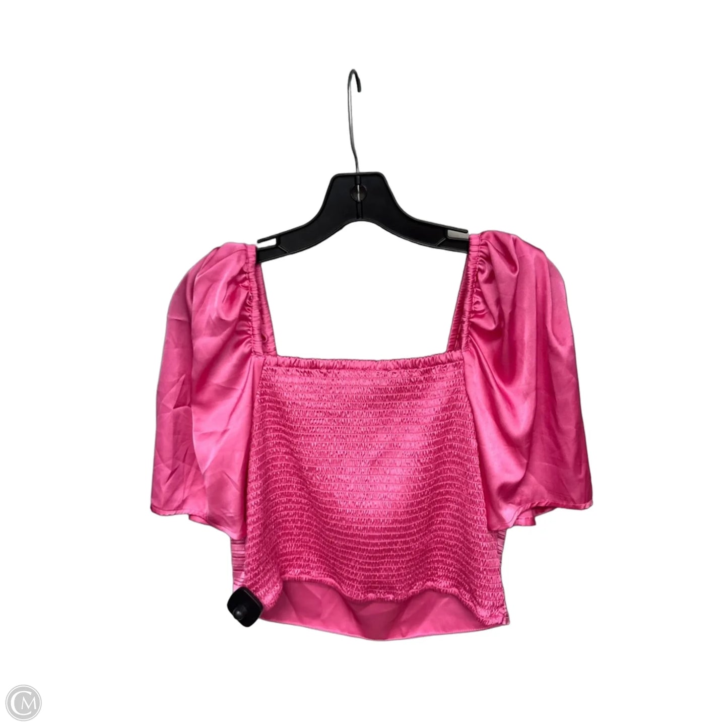Top Short Sleeve By Express In Pink, Size: L