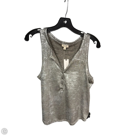 Top Sleeveless By Pilcro In Silver, Size: L