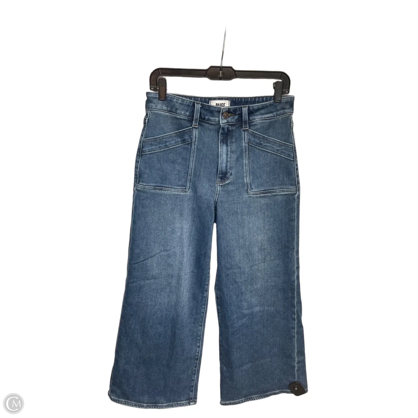Jeans Wide Leg By Paige In Blue Denim, Size: 28