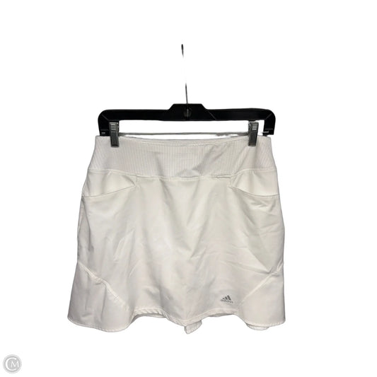 Athletic Skort By Adidas In White, Size: S