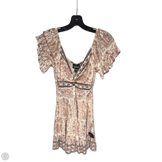 Dress Casual Short By Angie In Pink & White, Size: M