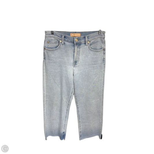 Jeans Wide Leg By Seven 7 In Blue Denim, Size: 8