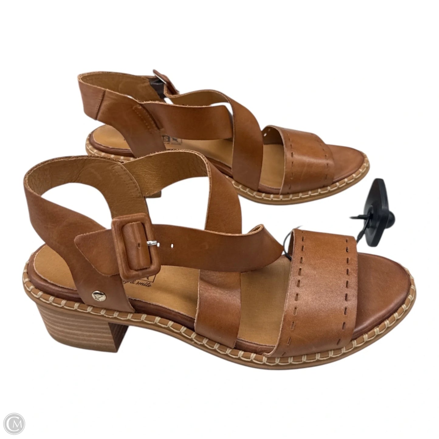 Sandals Heels Block By Pikolinos In Brown, Size: 7