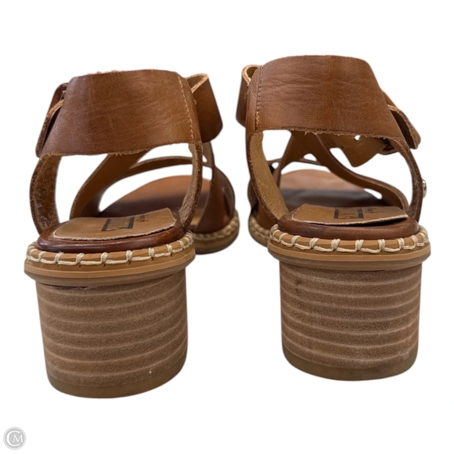 Sandals Heels Block By Pikolinos In Brown, Size: 7