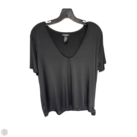 Top Short Sleeve By Express In Black, Size: L
