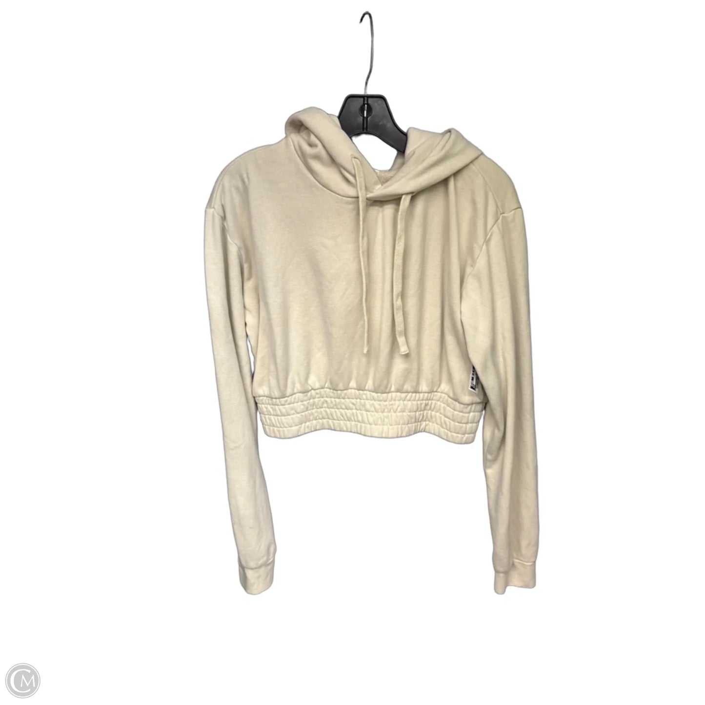 Sweatshirt Hoodie By Clothes Mentor In Cream, Size: L
