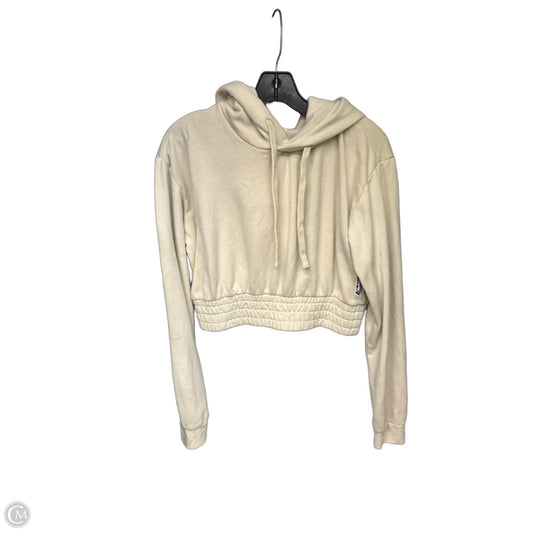 Sweatshirt Hoodie By Clothes Mentor In Cream, Size: L
