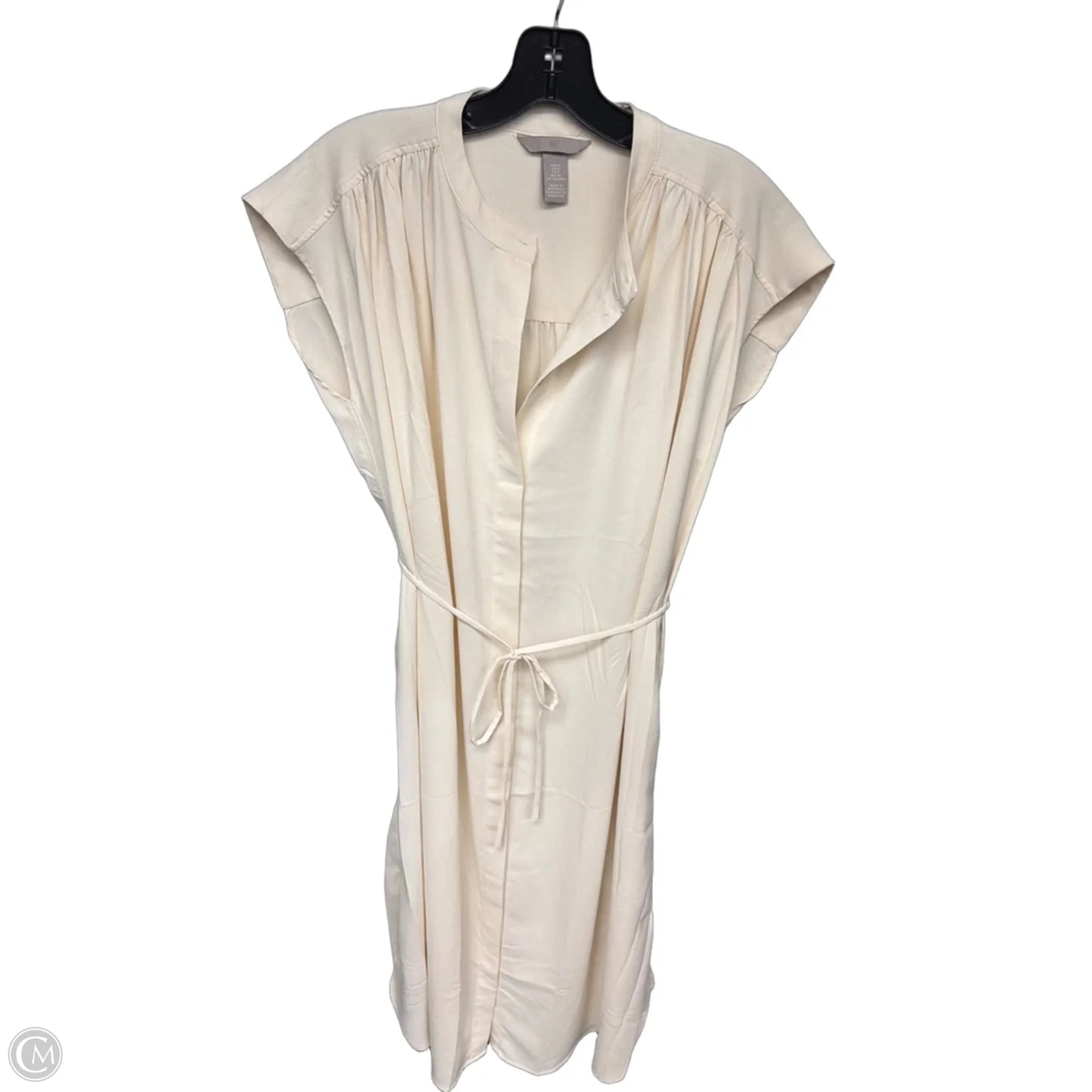 Dress Casual Midi By H&m In Cream, Size: S