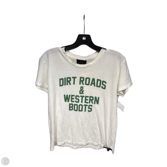 Top Short Sleeve By Clothes Mentor In White, Size: S