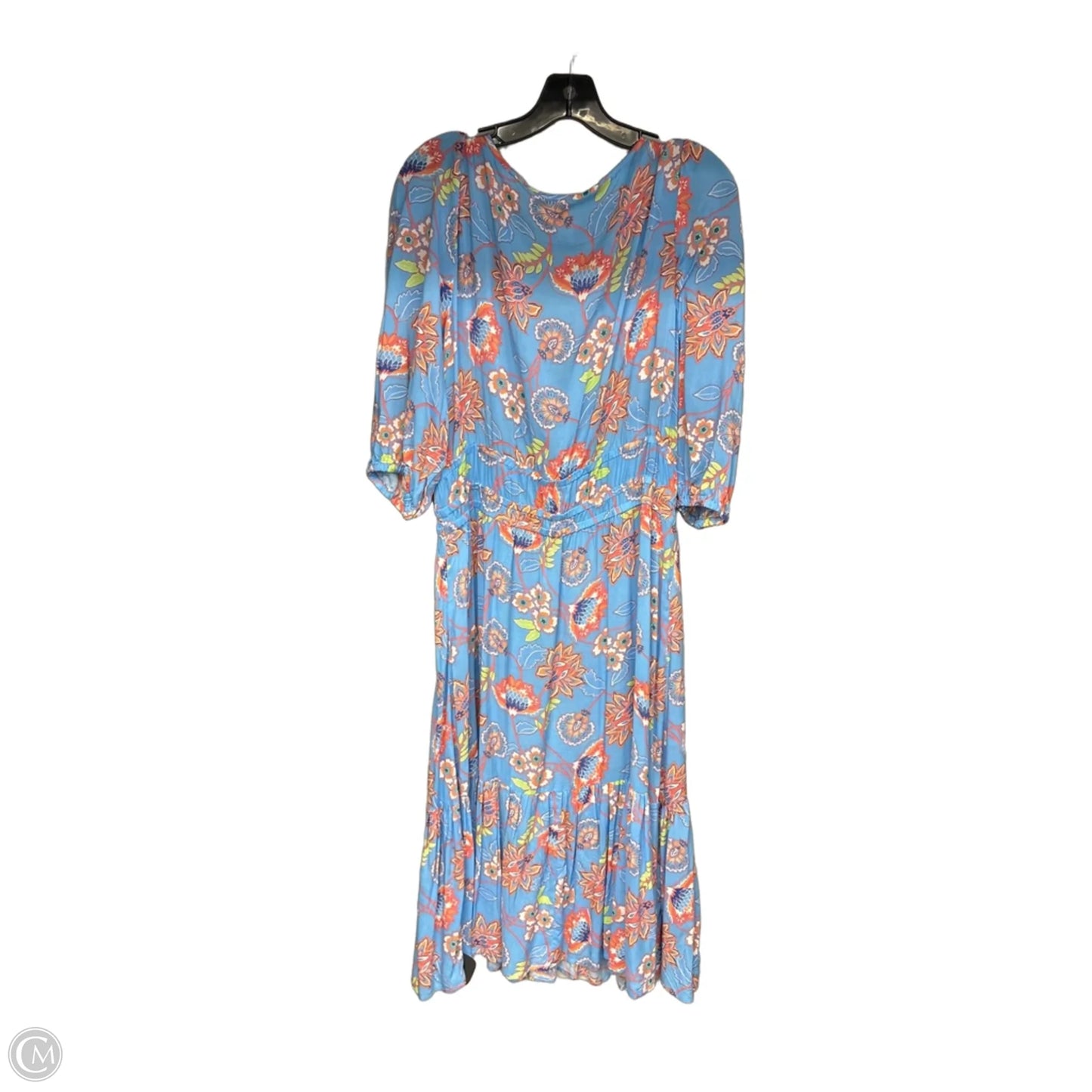 Dress Casual Midi By Ruby Rd In Blue & Orange, Size: M