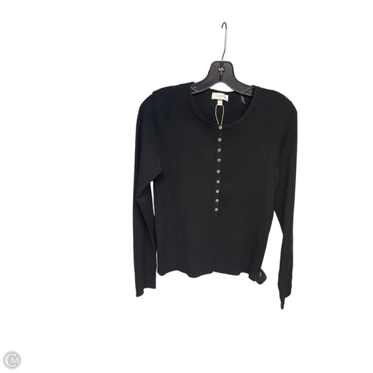 Top Long Sleeve By Clothes Mentor In Black, Size: L