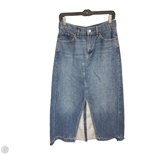 Skirt Midi By Gap In Blue Denim, Size: 6