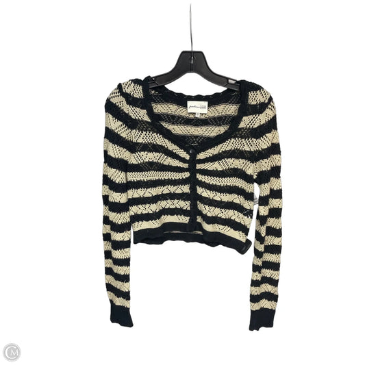 Cardigan By Freshman In Black & Cream, Size: S