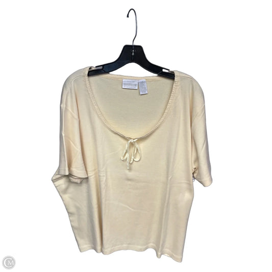 Top Short Sleeve By Elisabeth In Yellow, Size: 3x