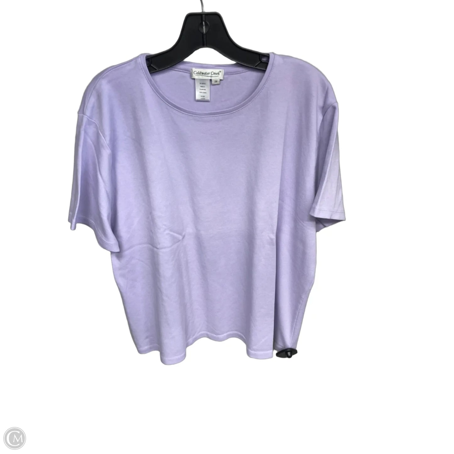 Top Short Sleeve By Coldwater Creek In Purple, Size: 3x