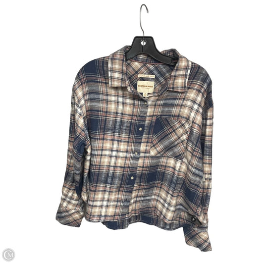 Top Long Sleeve By Scotch & Soda In Blue & Pink, Size: M