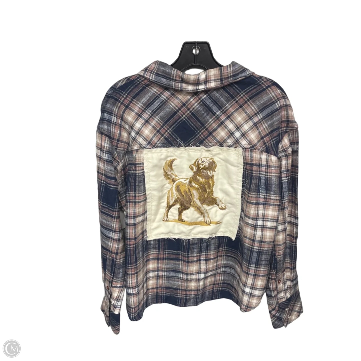 Top Long Sleeve By Scotch & Soda In Blue & Pink, Size: M