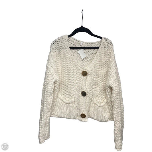 Cardigan By Clothes Mentor In White, Size: M