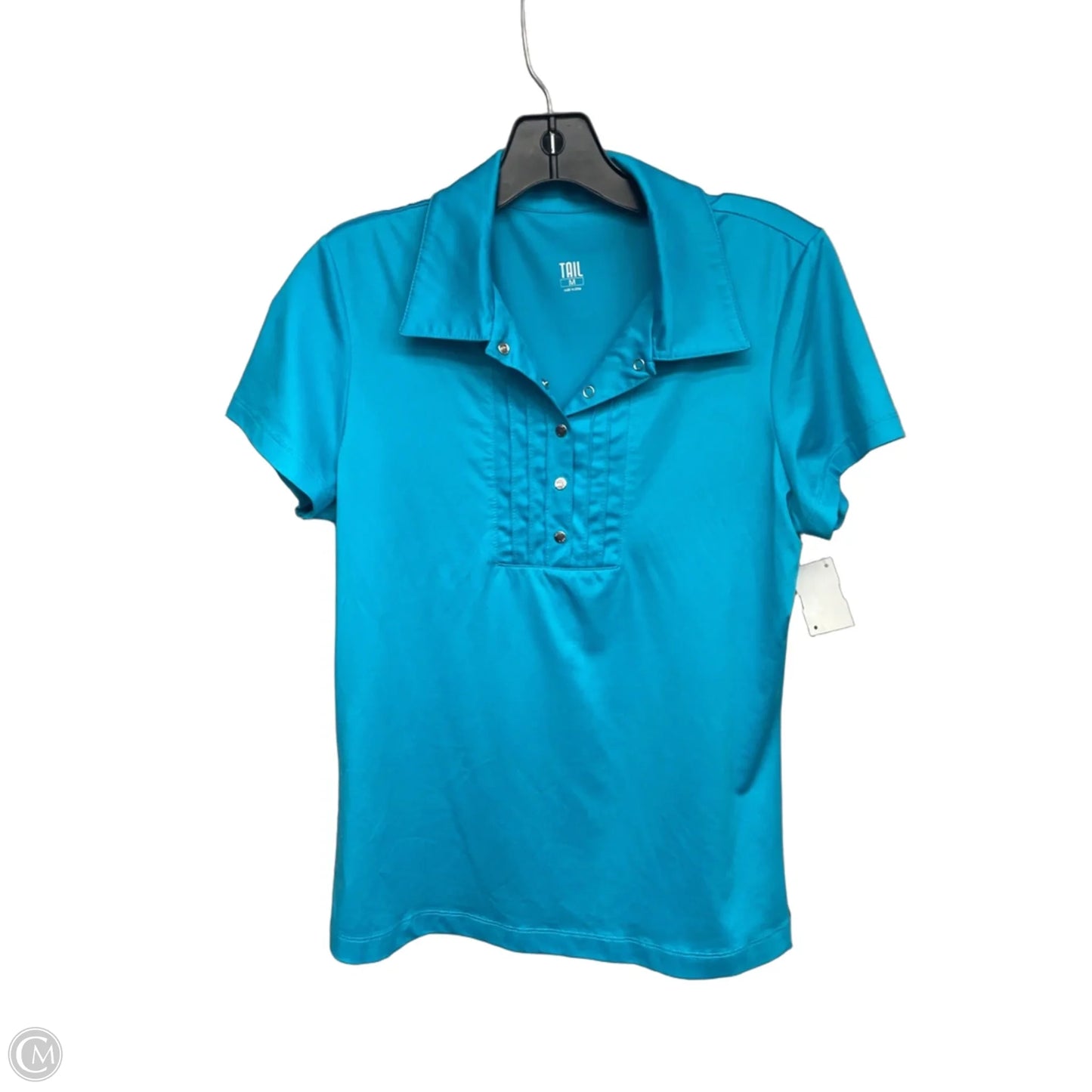 Athletic Top Short Sleeve By Tail In Blue, Size: M