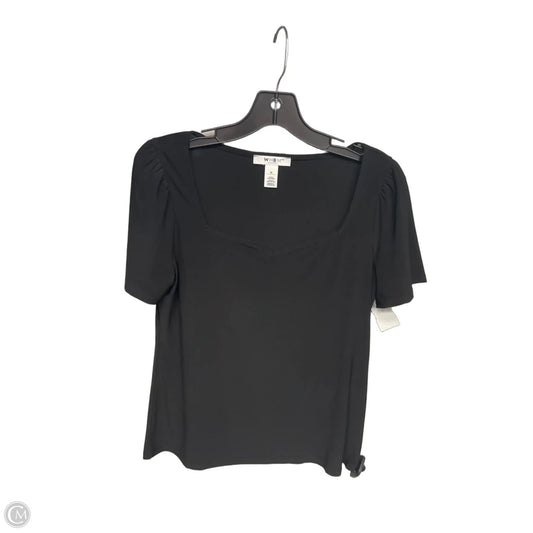 Top Short Sleeve By White House Black Market In Black, Size: M
