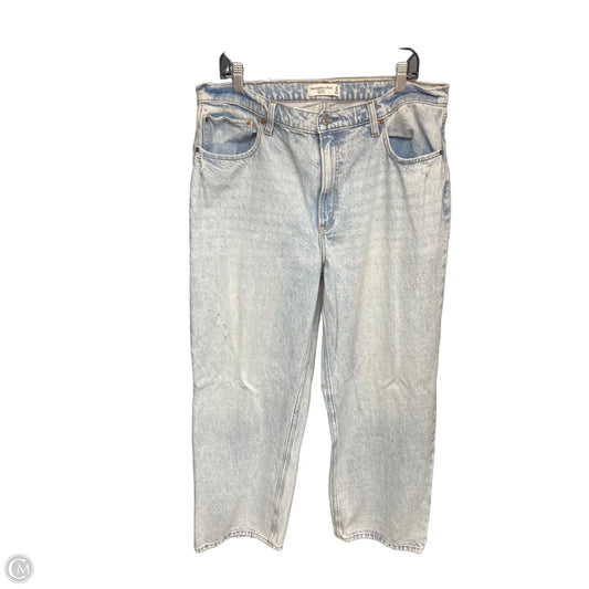 Jeans Straight By Abercrombie And Fitch In Blue Denim, Size: 16