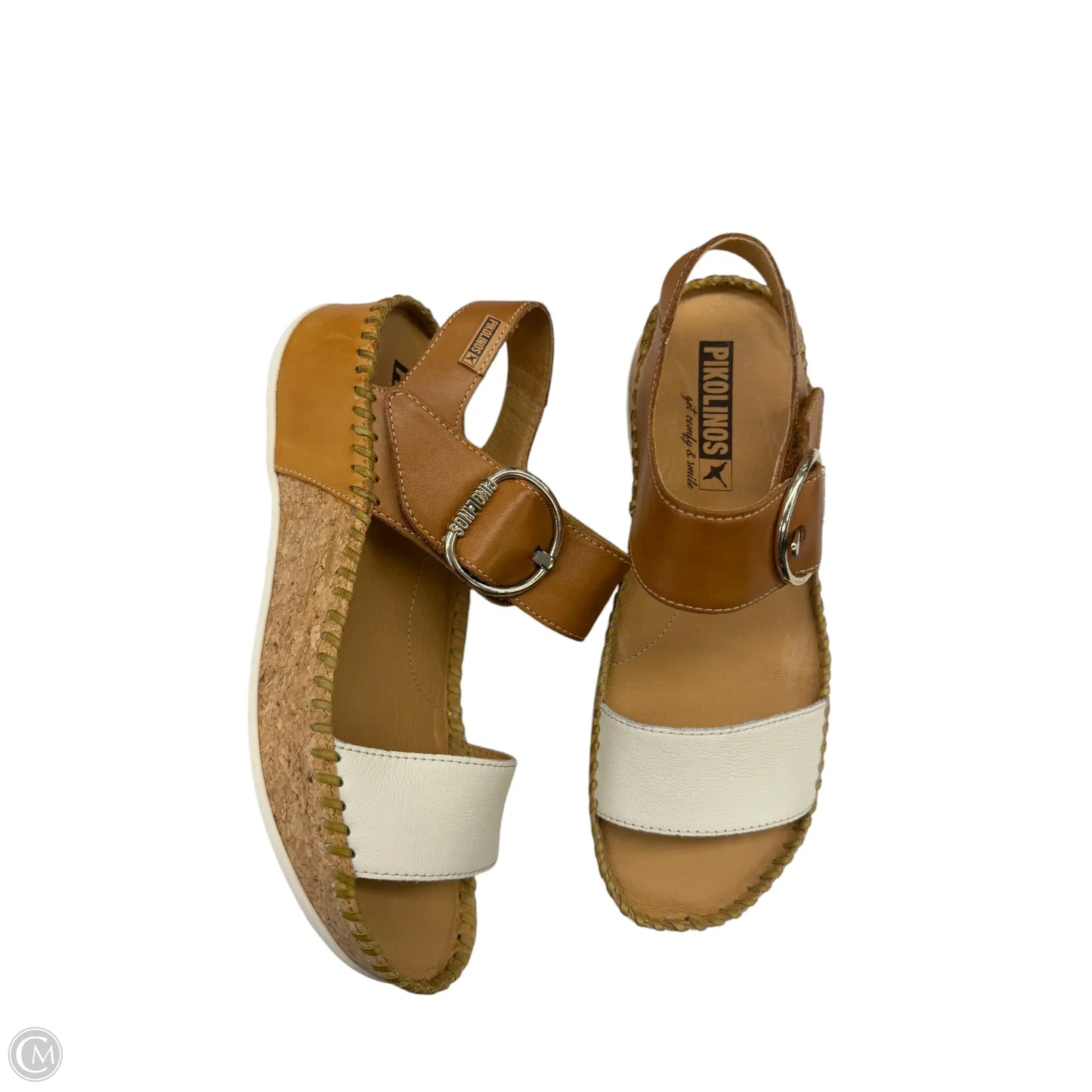 Sandals Heels Wedge By Pikolinos In Brown, Size: 9