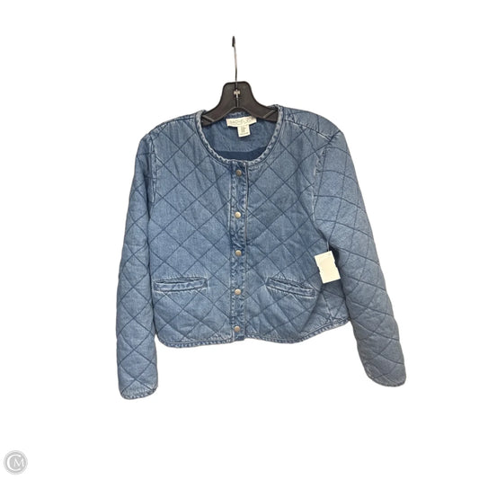 Jacket Puffer & Quilted By Rachel Zoe In Blue, Size: M