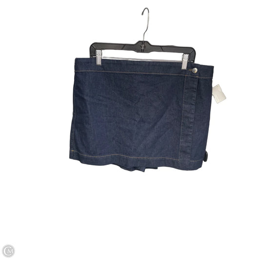 Skort By Madewell In Blue Denim, Size: Xl