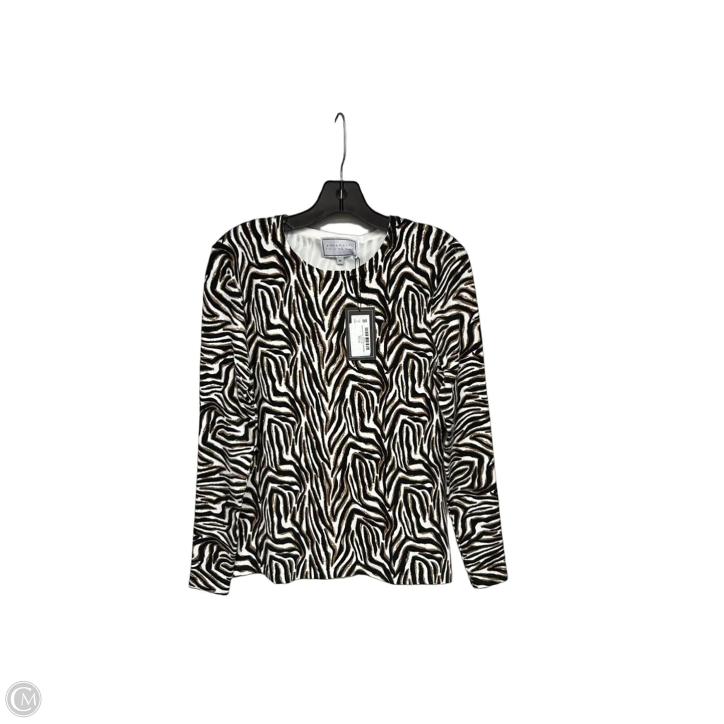 Sweater By Clothes Mentor In Zebra Print, Size: M