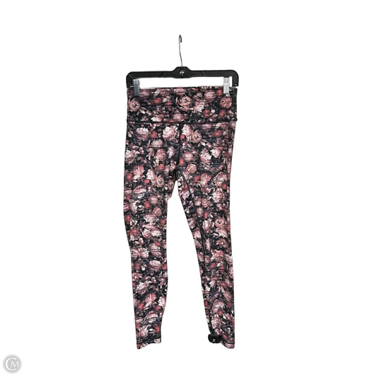Athletic Leggings By Lululemon In Floral Print, Size: 10