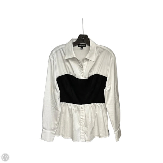 Top Long Sleeve By Kenneth Cole In Black & White, Size: S