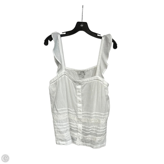 Top Sleeveless By Lucky Brand In White, Size: L