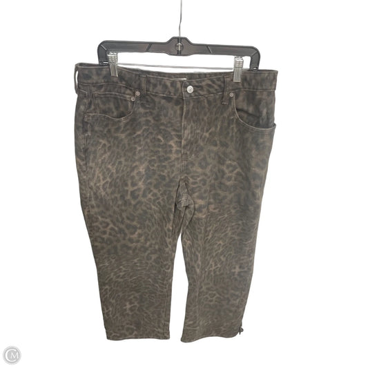 Jeans Wide Leg By Abercrombie And Fitch In Animal Print, Size: 14