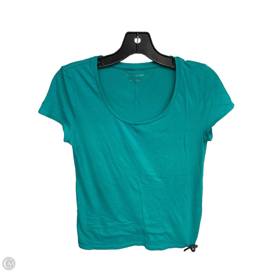 Top Short Sleeve Basic By Ann Taylor In Green, Size: M