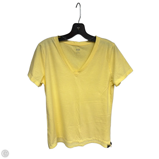 Top Short Sleeve Basic By Ana In Yellow, Size: L