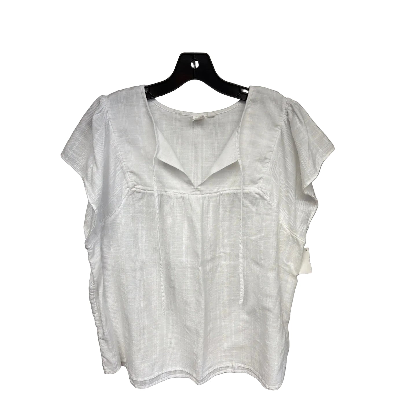 Top Short Sleeve By Gap In White, Size: Xl