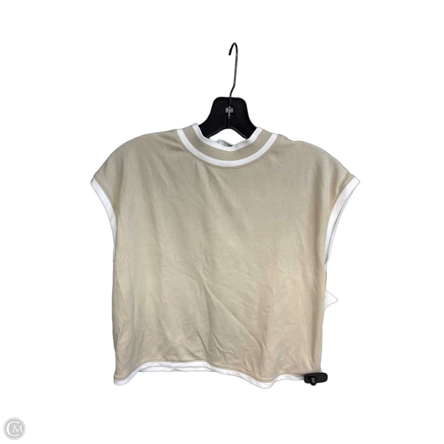 Athletic Top Short Sleeve By Calia In Cream, Size: M