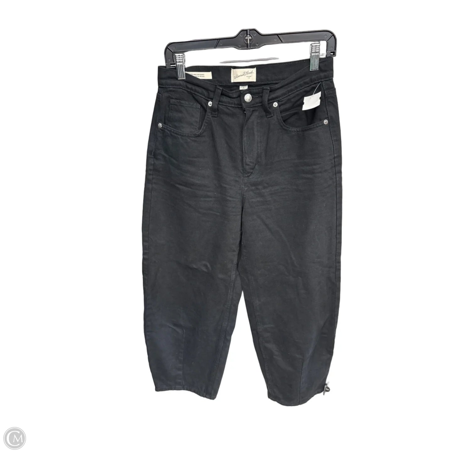 Jeans Wide Leg By Universal Thread In Black Denim, Size: 4