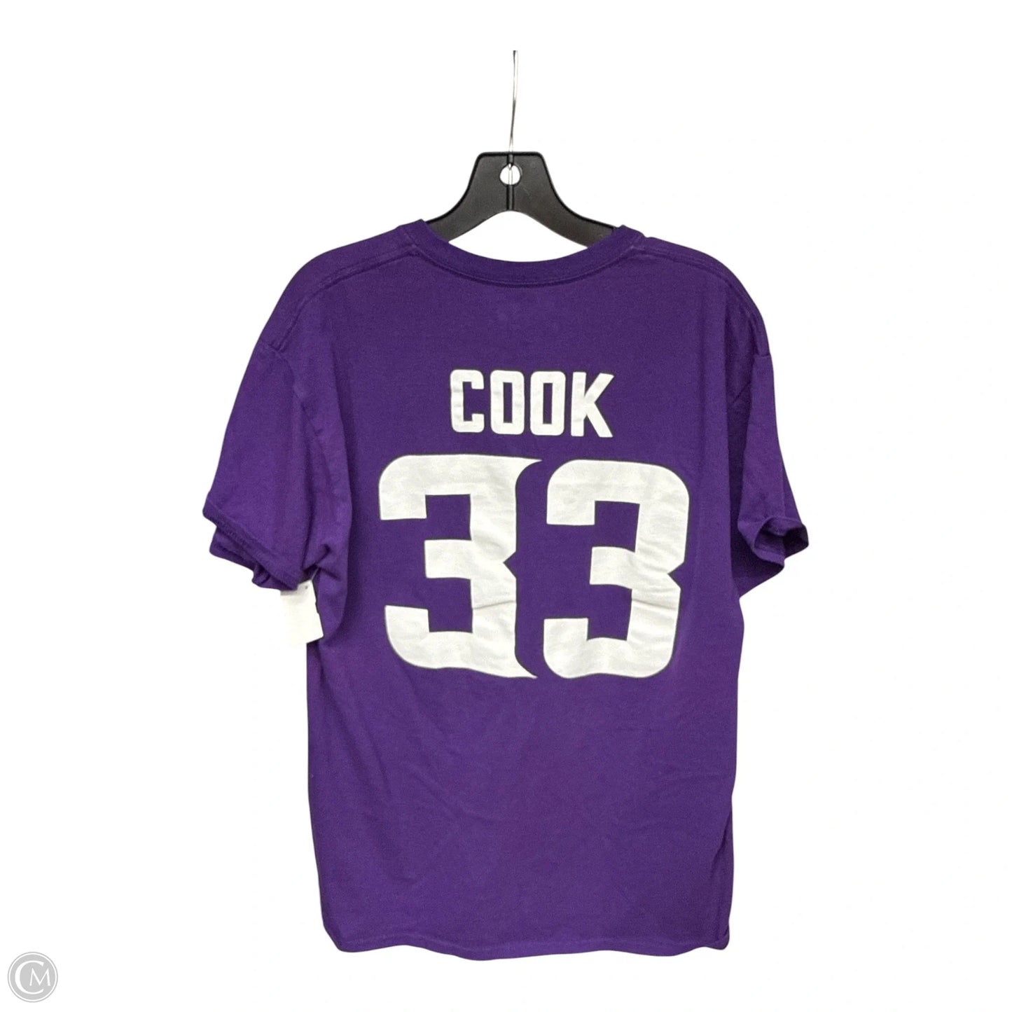 Athletic Top Short Sleeve By Nfl In Purple, Size: L