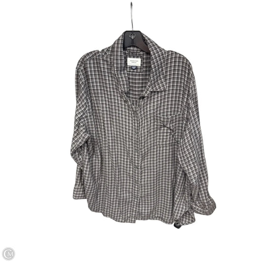Top Long Sleeve By American Eagle In Grey, Size: Xl