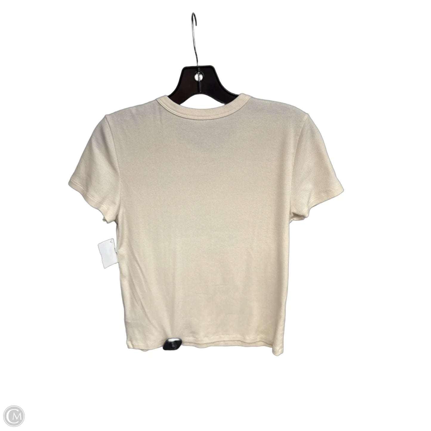 Top Short Sleeve By American Eagle In Cream, Size: L