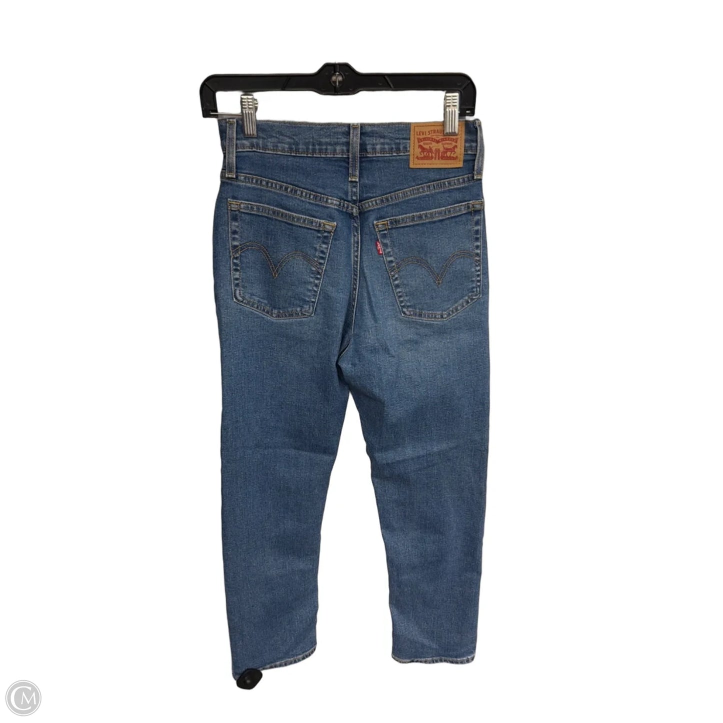 Jeans Straight By Levis In Blue Denim, Size: 4