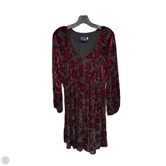 Dress Party Midi By Just Taylor In Black & Red, Size: 14