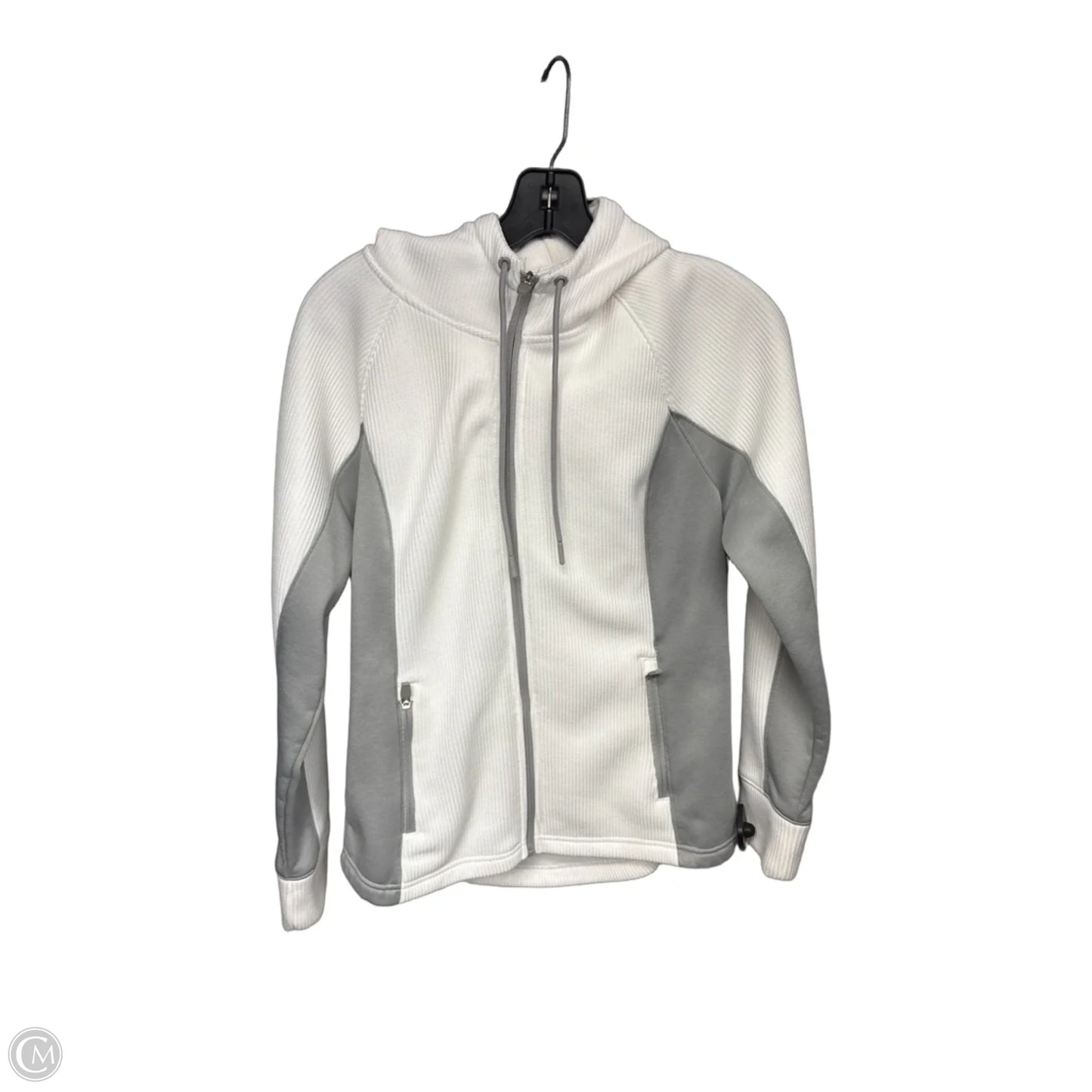 Athletic Sweatshirt Hoodie By Clothes Mentor In White, Size: S
